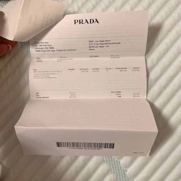 Prada Mini Tessuto Mini Chain Crossbody Bag - Picture 7 of 8